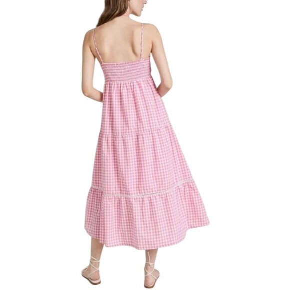 Lost & Wonder Lets Go on‎ a Date Tiered Gingham Smocked Dress Size M Babydoll - Picture 8 of 14